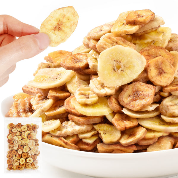 リフココ 食物繊維入り 3種のバナナチップス (プレーン 黒糖 塩) 300g ココナッツオイル使用 フィリピン産 着色料/保存料不使用 製菓材料/デザート/おやつなどに