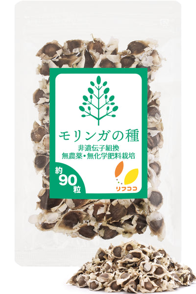 リフココ モリンガ 種  インド産 家庭栽培用 モリンガオレイフェラ（ワサビノキ科） 非遺伝子組換 無農薬/無化学肥料で栽培したモリンガの種