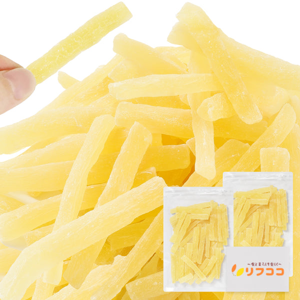 リフココ ドライパイン パイナップルコア スティック 1袋400g入 ドライフルーツ pineapple 間食 朝食 おやつなどに 歯ごたえのある食感